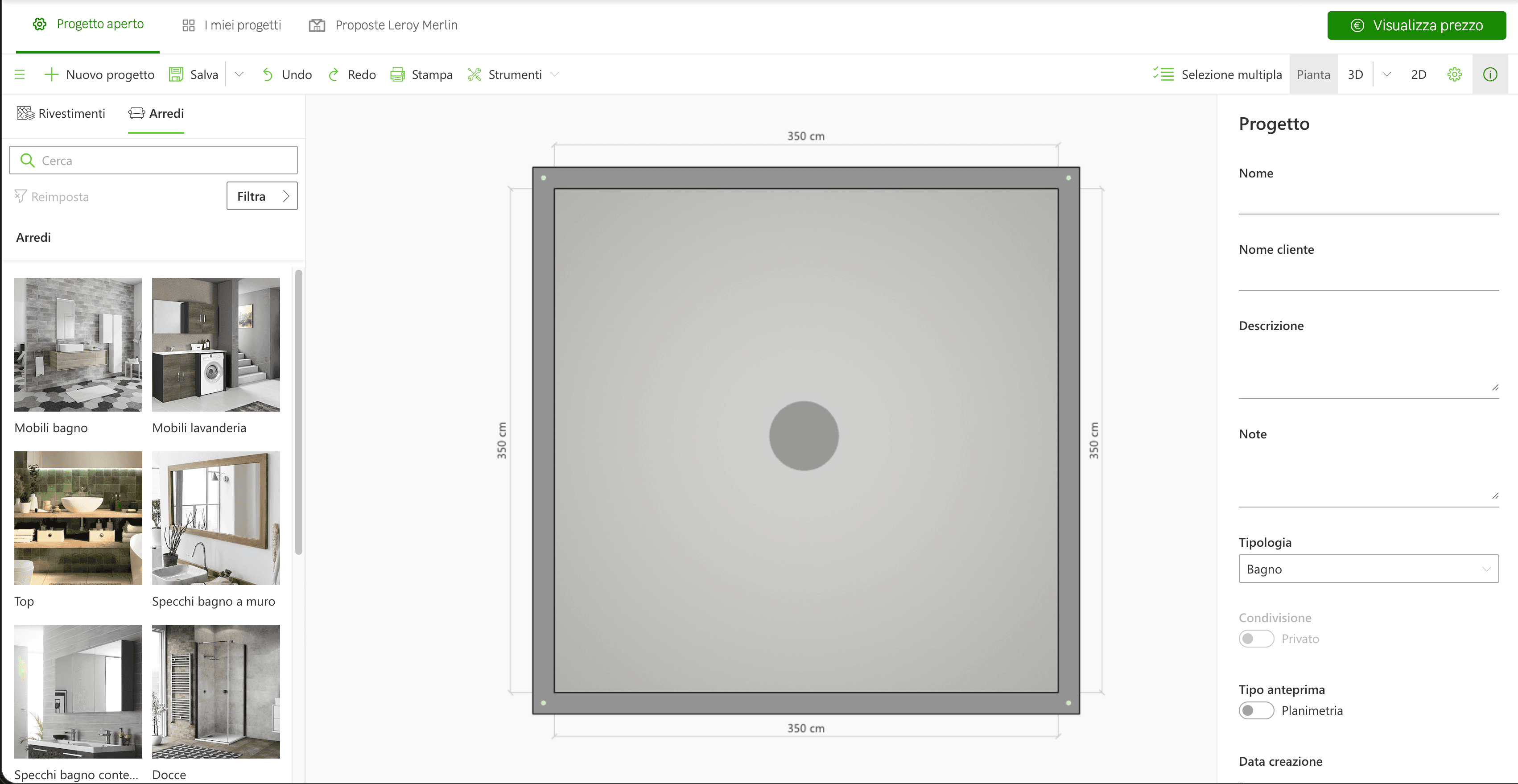 Configuratore Bagno 3D